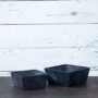 Ella Low Square Planter 10″ – Artstone Black